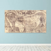 1507 Martin Waldseemuller Weltkarte Leinwanddruck (Insitu (Holzboden))