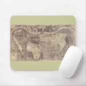 1507 Martin Waldseemuller Weltkarte Mousepad (Mit Mouse)