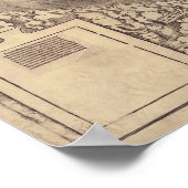 1507 Martin Waldseemuller Weltkarte Poster (Ecke)