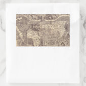 1507 Martin Waldseemuller Weltkarte Rechteckiger Aufkleber (Tasche)