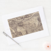 1507 Martin Waldseemuller Weltkarte Rechteckiger Aufkleber (Umschlag)