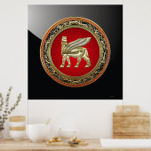[150] Babylonischer Winged Bull Lamassu [3D] Poster (Küche)