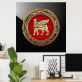[150] Babylonischer Winged Bull Lamassu [3D] Poster (Heimbüro)
