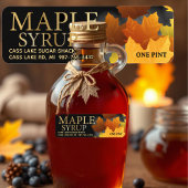 150 Colorful Maple Leaf Plastic Jug Syrup labels