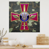[150] Emblem der ukrainischen Luftwaffe Poster (Küche)