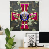 [150] Emblem der ukrainischen Luftwaffe Poster (Heimbüro)