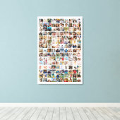 150 Foto-Collage Personalisiertes Bilderraster Leinwanddruck (Insitu (Holzboden))