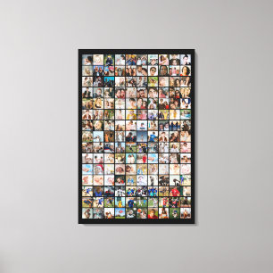 150 Foto-Raster Individuelle Bilder-Collage Leinwanddruck