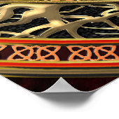 [150] Goldener chinesischer Drache Fucanglong Poster (Ecke)