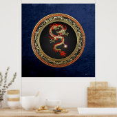 [150] Goldener chinesischer Drache Fucanglong Poster (Küche)
