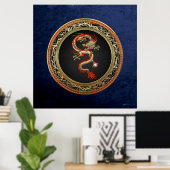 [150] Goldener chinesischer Drache Fucanglong Poster (Heimbüro)