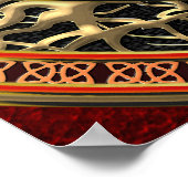 [150] Hokusai - Shoki Riding Shishi Lion Poster (Ecke)