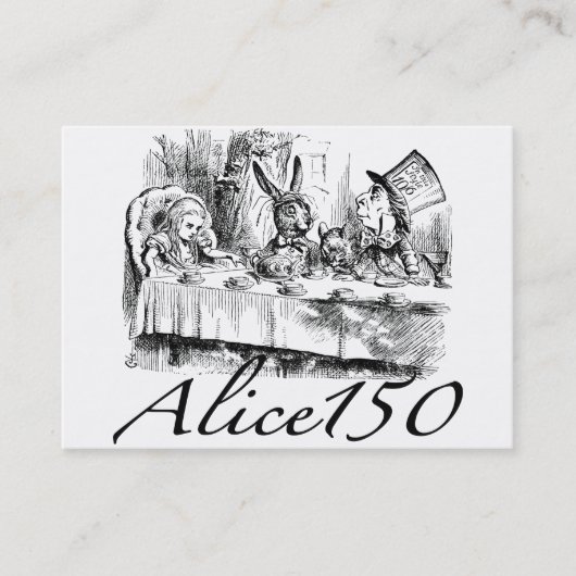 150. Jahrestag der Alice im Wunderland-Alice150 Visitenkarte (Vorderseite)