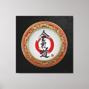 [150] Japanische Kalligraphie - Aikido Leinwanddruck