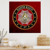 [150] Master Mason - Platz und Kompasse 3. Stufe Poster (Küche)