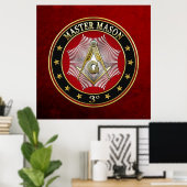 [150] Master Mason - Platz und Kompasse 3. Stufe Poster (Heimbüro)