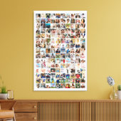 150 Photo Collage Personalized Picture Grid Leinwanddruck (Insitu (Wohnzimmer))