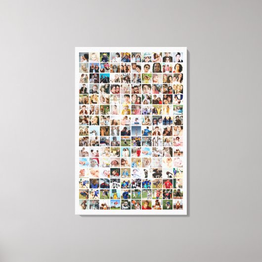 150 Photo Collage Personalized Picture Grid Leinwanddruck (Vorderseite)
