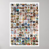 150 Photo Collage Personalized Picture Grid Poster (Vorne)