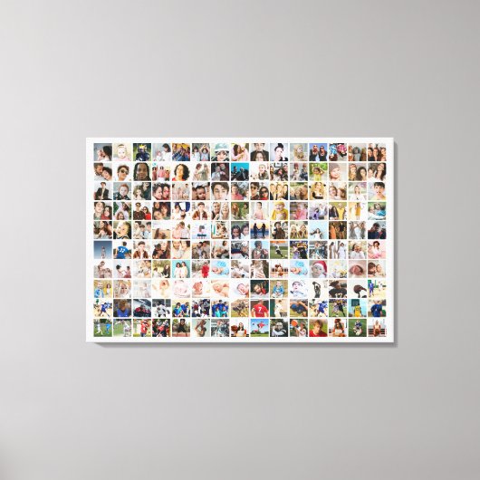 150 Pictures Custom Photo Collage Square Grid Leinwanddruck (Vorderseite)