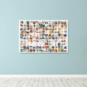 150 Pictures Custom Photo Collage Square Grid Leinwanddruck (Insitu (Holzboden))