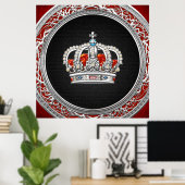 [150] Prinzessin King-Queen Crown [Silver] Poster (Heimbüro)