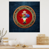 [150] Rosy Cross (Rose Croix) auf Red & Gold Poster (Küche)