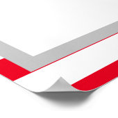 150 Rot/Weiß Streifen Hochzeitstabelle Poster (Ecke)