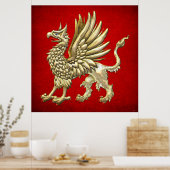 [150] Sacred Golden Griffin Poster (Küche)