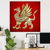 [150] Sacred Golden Griffin Poster (Heimbüro)