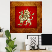 [150] Sacred Golden Griffin Poster (Heimbüro)