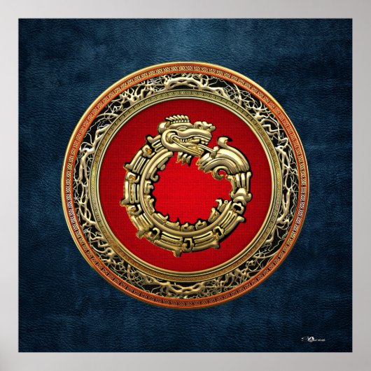 [150] Serpent God Quetzalcoatl [Gold] Poster (Vorne)
