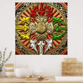 [150] Tibetischer Doppeldorje Mandala Poster (Küche)