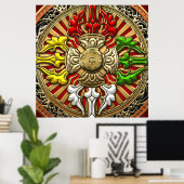 [150] Tibetischer Doppeldorje Mandala Poster (Heimbüro)