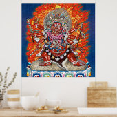[150] Tibetischer Thangka - Wrathful Deity Hayagri Poster (Küche)