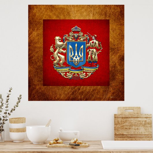 [150] Ukraine: Vorgeschlagene größere Wappen Poster (Küche)
