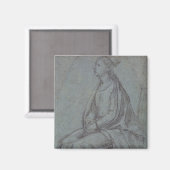 1514 (Kreide aus schwarz-weiß) Magnet (Vorderseite/Rückseite)
