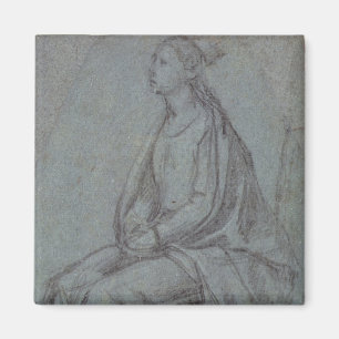 1514 (Kreide aus schwarz-weiß) Magnet