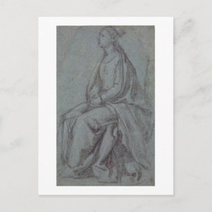 1514 (Kreide aus schwarz-weiß) Postkarte