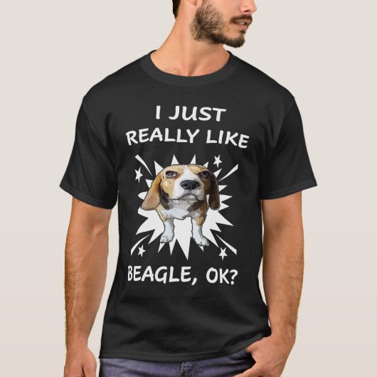 151 Ich mag Beagle wirklich sehr T-Shirt (Vorderseite)