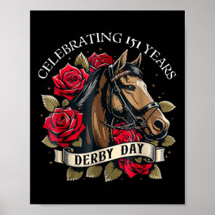 151 Jahre Kentucky Derby Day Herren Damen Vintage Poster