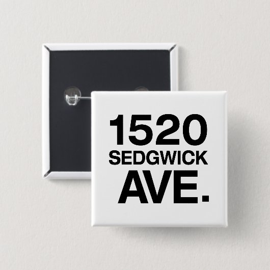 1520 SEDGWICK AVE. BUTTON (Vorne & Hinten)