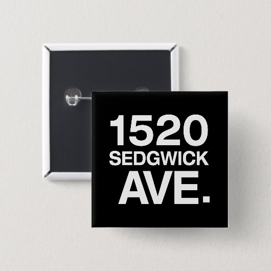 1520 SEDGWICK AVE. BUTTON (Vorne & Hinten)