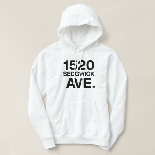 1520 SEDGWICK AVE. HOODIE (Design vorne)