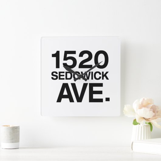 1520 SEDGWICK AVE. QUADRATISCHE WANDUHR (Zuhause)