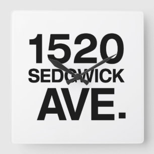 1520 SEDGWICK AVE. QUADRATISCHE WANDUHR