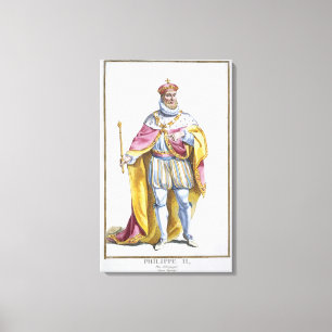 (1527-98) König Philip-II Spanien von 'Receuil De Leinwanddruck