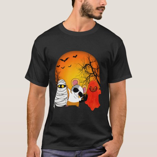 152 Guinea Pig Halloween Pumpkin T-Shirt (Vorderseite)