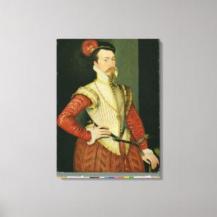 (1532-88) 1. Graf Roberts Dudley Leicester, c.1 Leinwanddruck