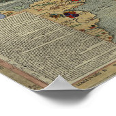 1538 Meereskarte Poster (Ecke)